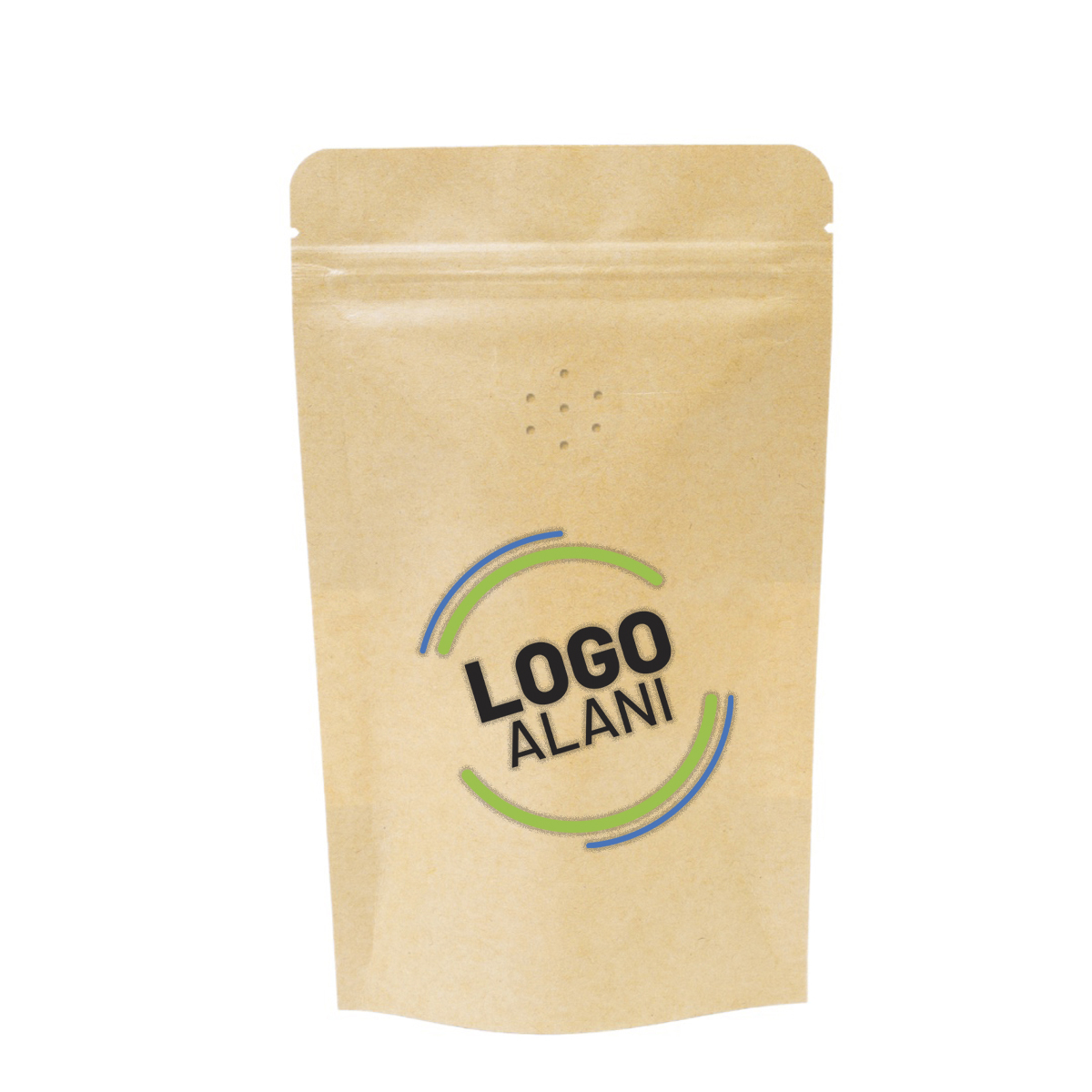 100 g Kraft Alüminyum Valfli Doypack Baskılı