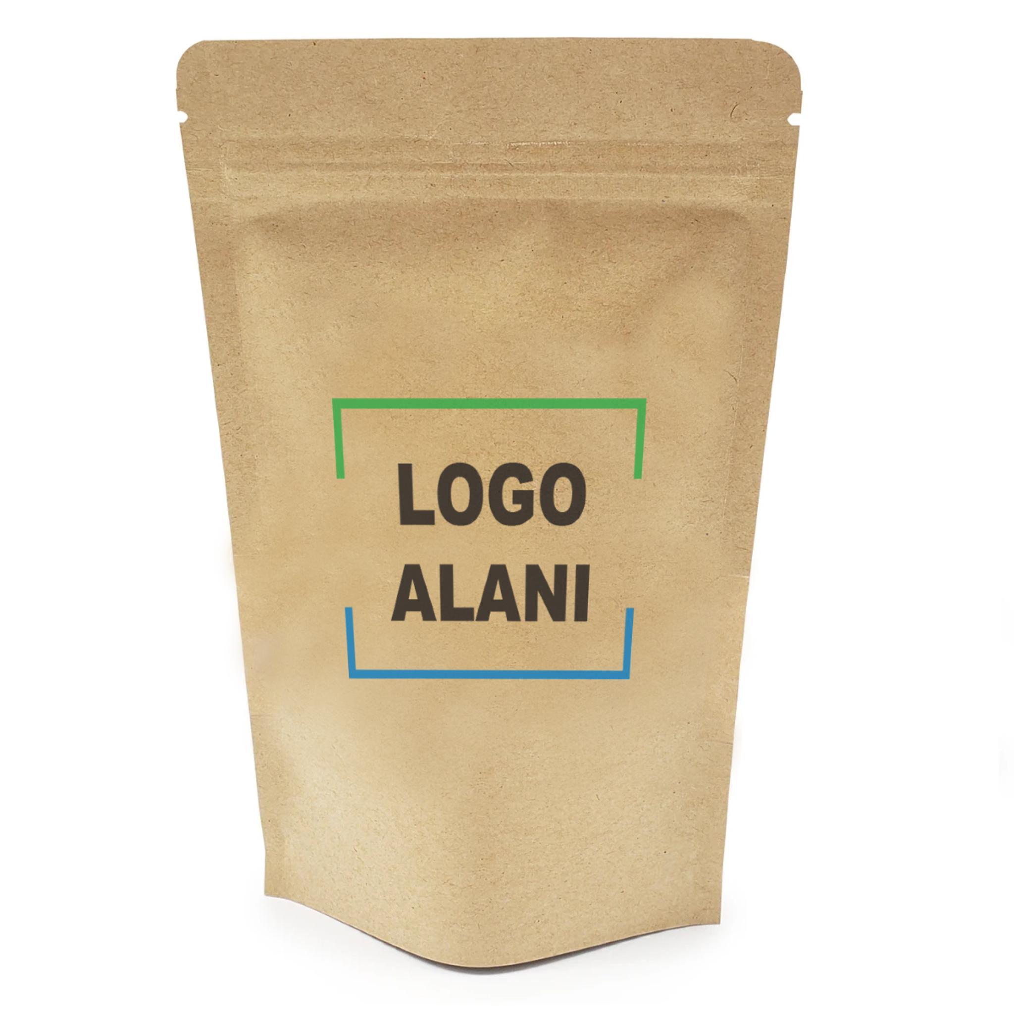 100 g Kraft Penceresiz Alüminyum Doypack Baskılı