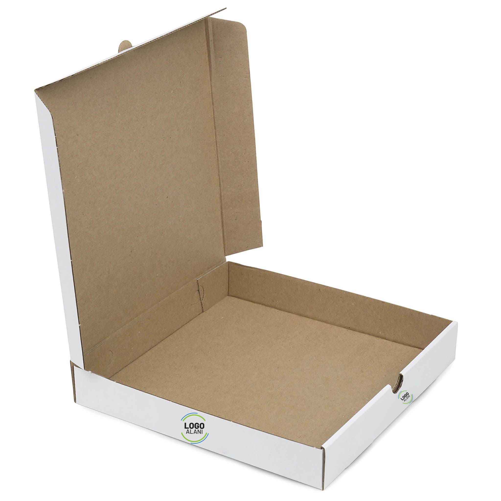 22 cm Beyaz Pizza Kutusu Baskılı