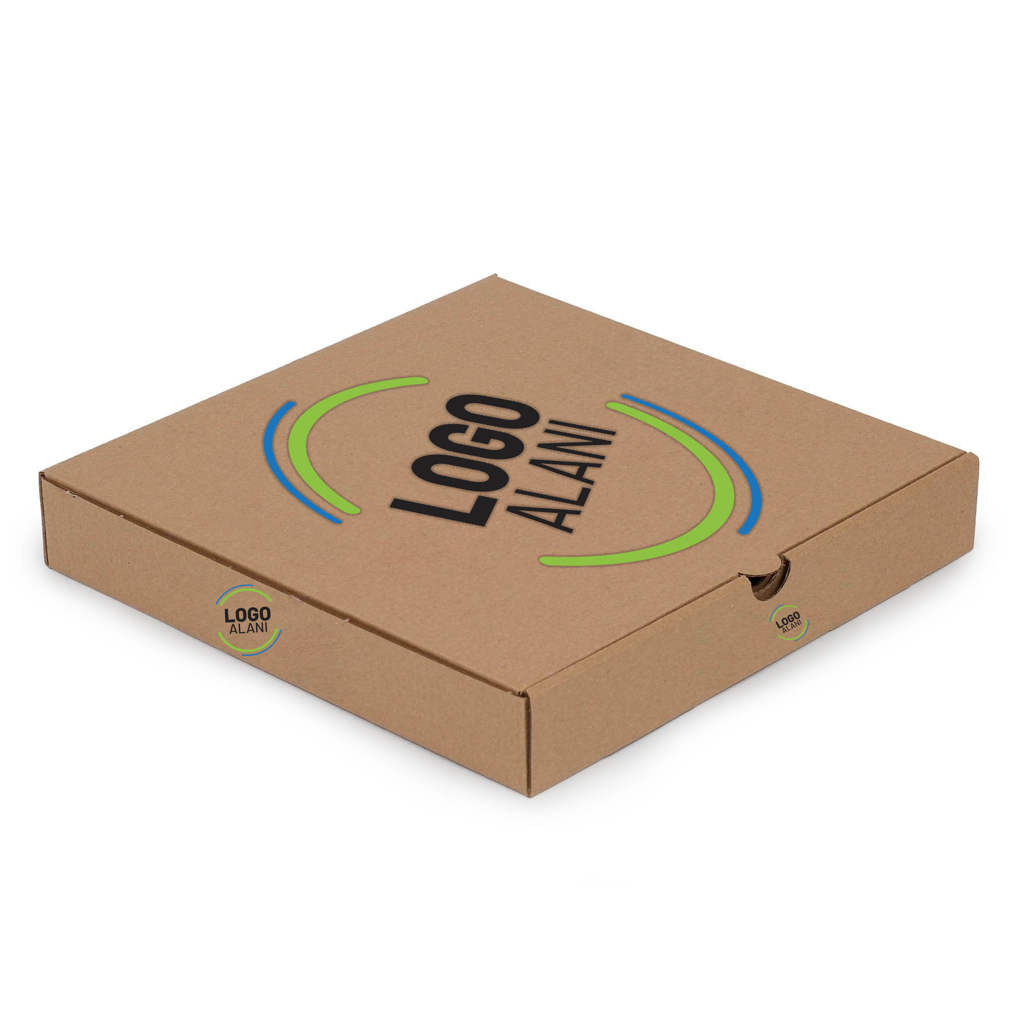 24 cm Esmer Renk Pizza Kutusu Baskılı