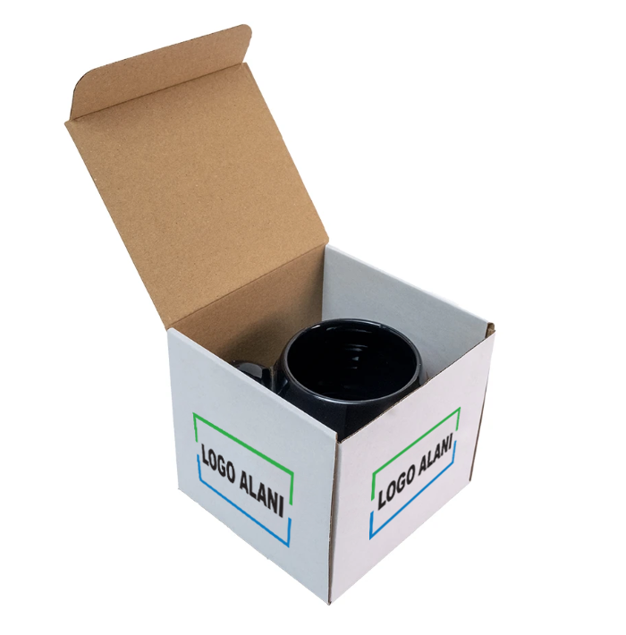 Oluklu Beyaz Kupa Kutusu